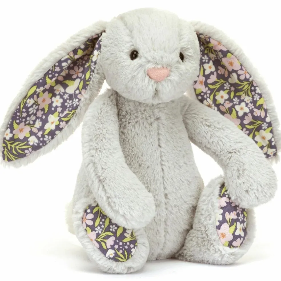 Peluche Bashful Lapin en fleurs Gris (18 cm)