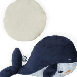Peluche bouillotte bien-être baleine Petit calme (17 cm)
