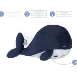 Peluche bouillotte bien-être baleine Petit calme (17 cm)