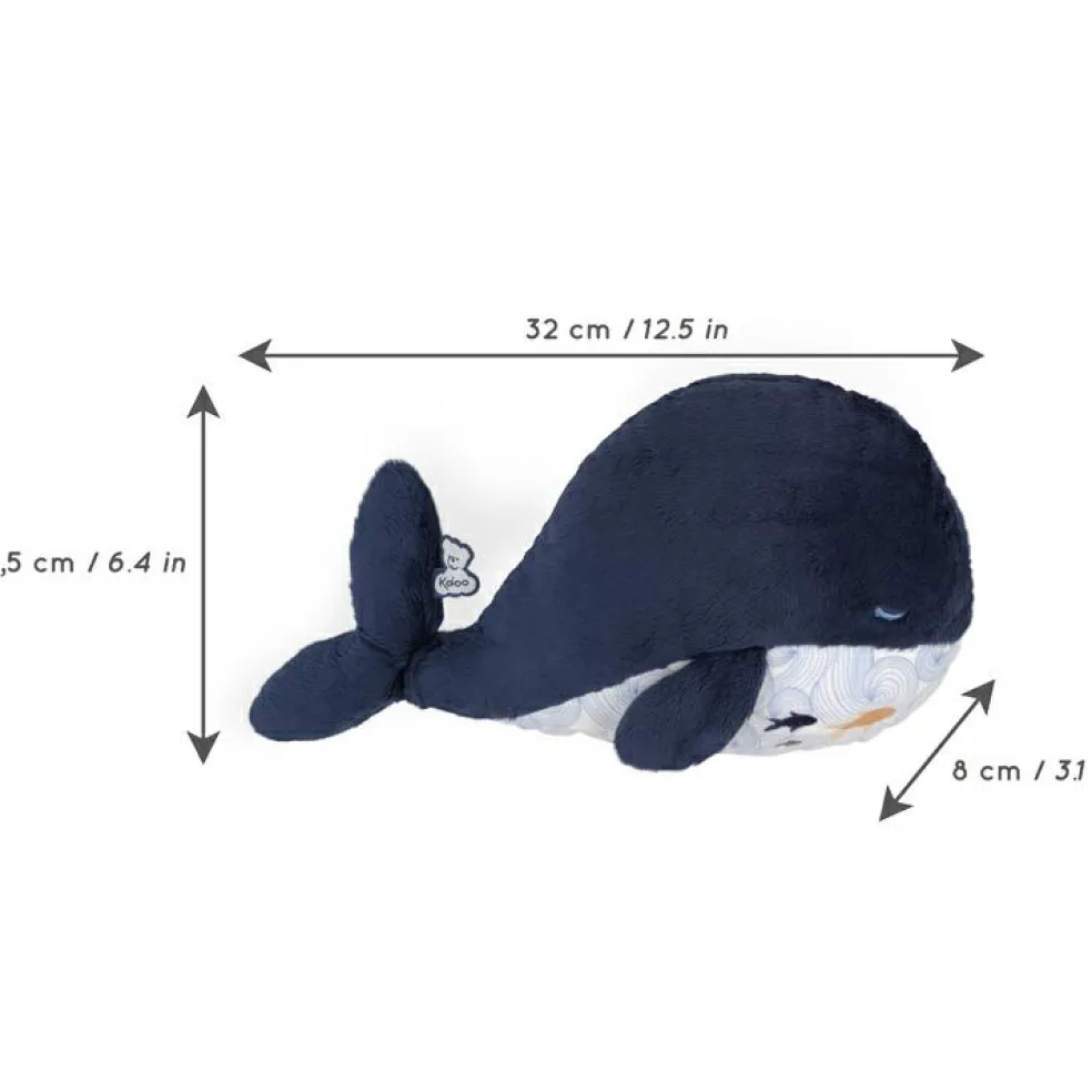 Peluche bouillotte bien-être baleine Petit calme (17 cm)