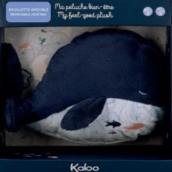 Peluche bouillotte bien-être baleine Petit calme (17 cm)