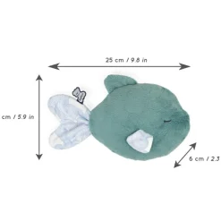 Peluche bouillotte bien-être poisson Petit calme (25 cm)