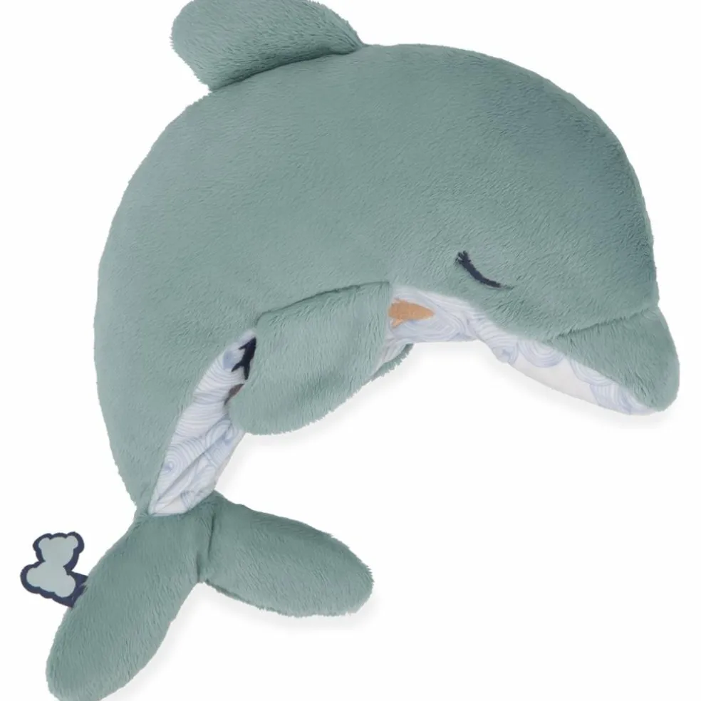 Peluche bouillotte bien-être Dauphin Petit calme (24 cm)