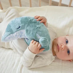 Peluche bouillotte bien-être Dauphin Petit calme (24 cm)