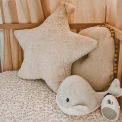 Peluche bruit blanc baleine Moby grise (21 cm) - Reconditionné