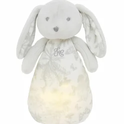 Peluche bruit blanc lapin Toile de Jouy gris