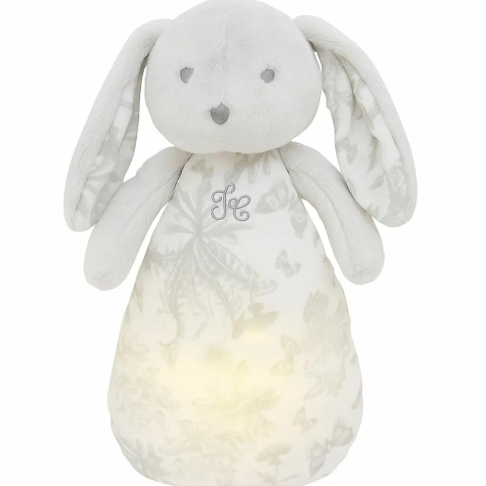 Peluche bruit blanc lapin Toile de Jouy gris