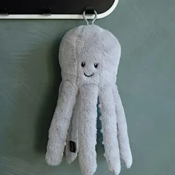 Peluche bruit blanc Olly la pieuvre grise