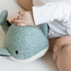 Peluche bruit blanc rechargeable baleine Moby vert