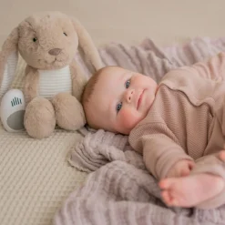 Peluche bruit blanc rechargeable Milo lapin beige