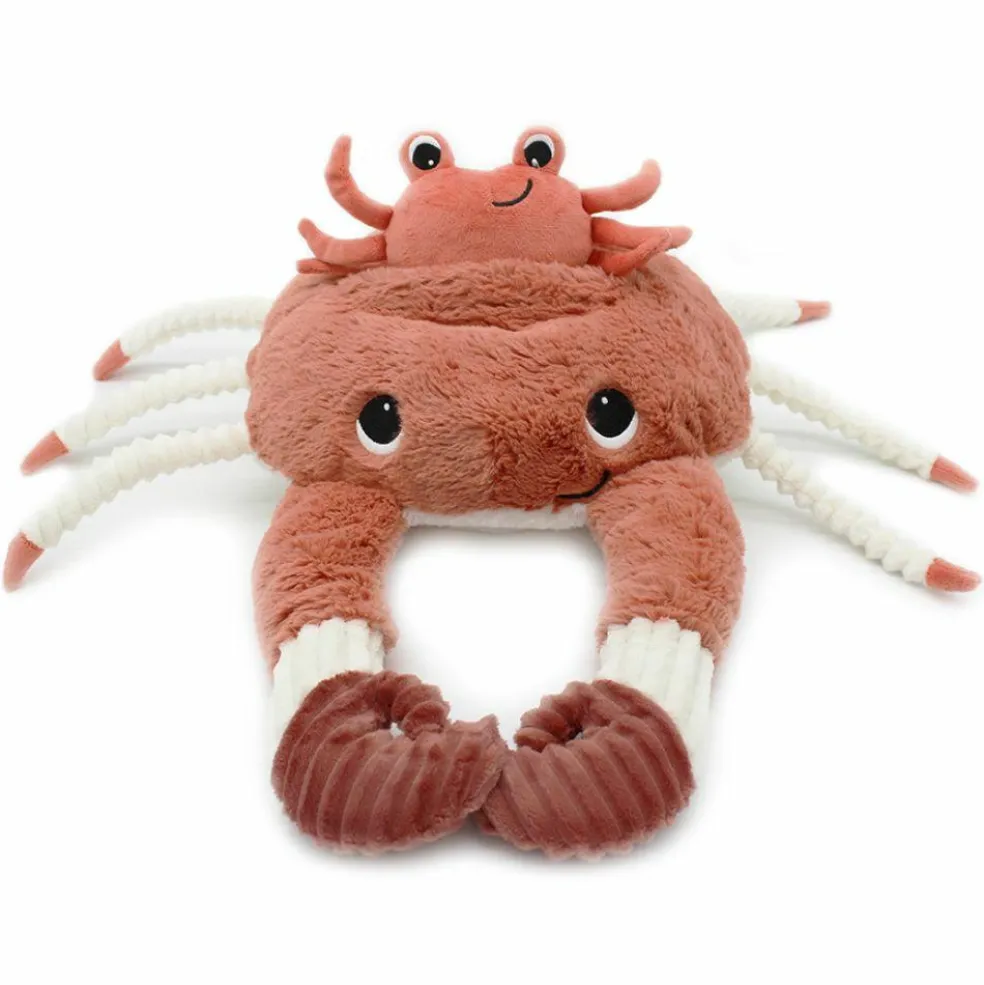 Peluche Cassecou le crabe et son bébé terracotta (39 cm)