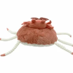 Peluche Cassecou le crabe et son bébé terracotta (39 cm)