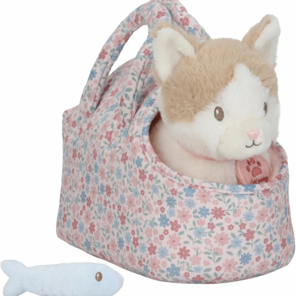 Peluche chat avec sac de transport Marley