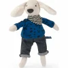 Peluche chien Pilou bleu Puce et Pilou (30 cm)