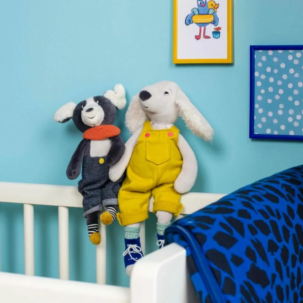 Peluche chien Pilou jaune Puce et Pilou (37 cm)