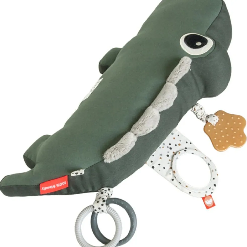 Peluche d'activités vibrante Croco vert