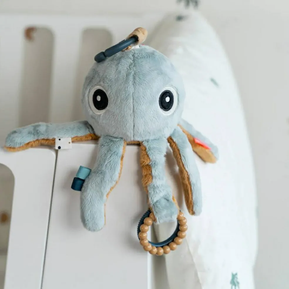 Peluche d'activités vibrante à suspendre Jelly Bleu