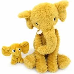 Peluche Dimoitou maman et bébé Les Ptipotos Moutarde (35 cm)
