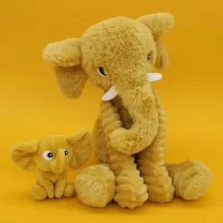 Peluche Dimoitou maman et bébé Les Ptipotos Moutarde (35 cm)