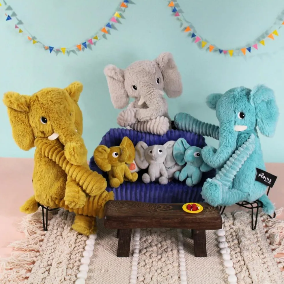 Peluche Dimoitou maman et bébé Les Ptipotos Aqua (35 cm)