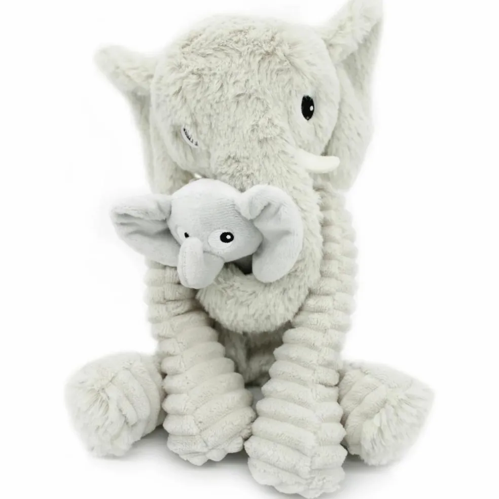 Peluche Dimoitou maman et bébé Les Ptipotos Gris clair (35 cm)