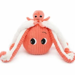 Peluche Filou maman et bébé Les Ptipotos Corail (50 cm)