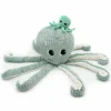 Peluche géante Filou la pieuvre et son bébé menthe (45 cm)