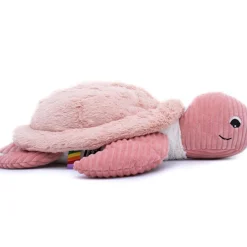 Peluche géante Les Ptipotos Sauvenou la tortue rose (50 cm)