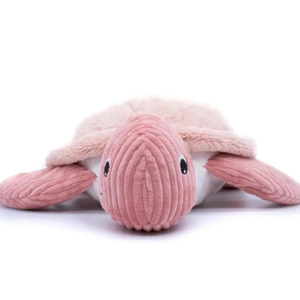 Peluche géante Les Ptipotos Sauvenou la tortue rose (50 cm)