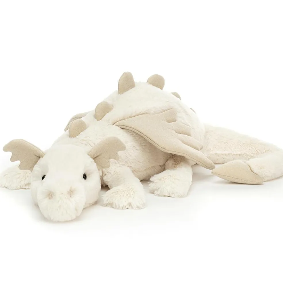 Peluche géante Scrumptious dragon neige (66 cm)