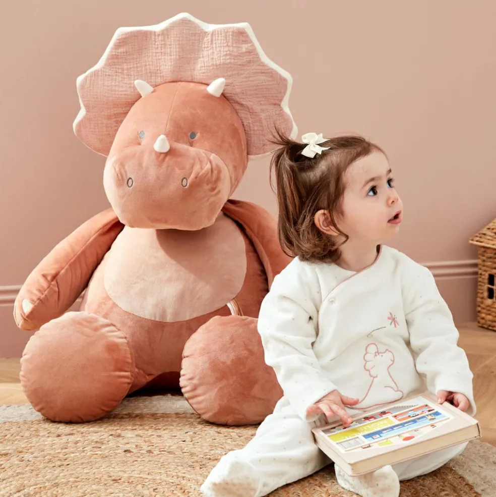 Peluche géante tricératops Popsie (80 cm)