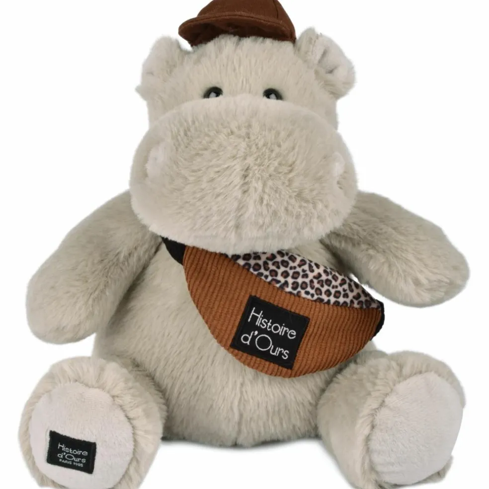 Peluche Hippopotame HELLO BROOK beige (20 cm)