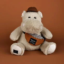 Peluche Hippopotame HELLO BROOK beige (20 cm)