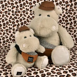 Peluche Hippopotame HELLO BROOK beige (20 cm)