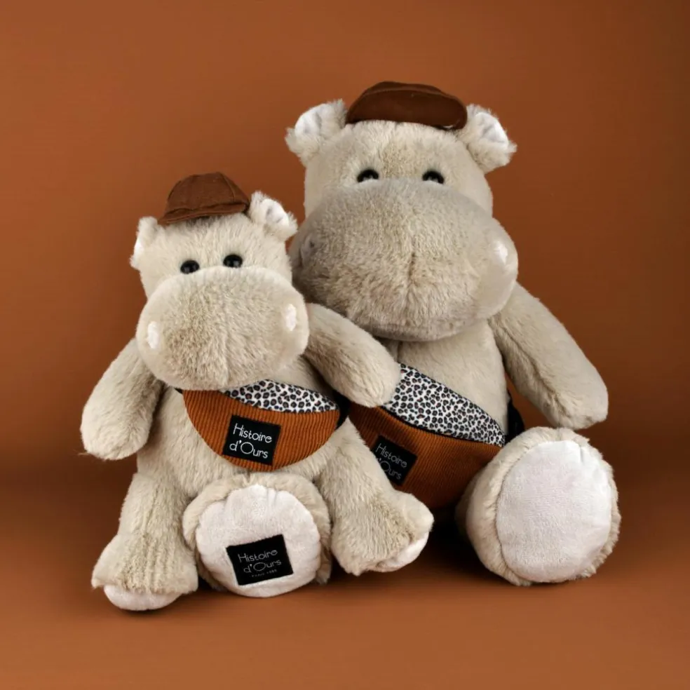 Peluche Hippopotame HELLO BROOK beige (20 cm)