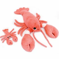 Peluche Iloveyou maman et bébé Les Ptipotos Corail (48 cm)