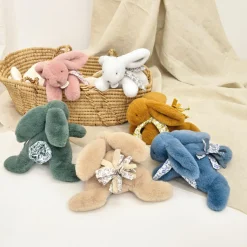 Peluche Lapin Doudou Pantin vert sauge (25 cm)