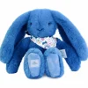 Peluche Lapin Fleurette Bleu (25 cm)
