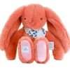 Peluche Lapin Fleurette Terracotta (25 cm)