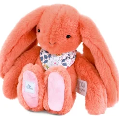 Peluche Lapin Fleurette Terracotta (25 cm)