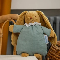 Peluche lapin nid d'ange vert céladon (20 cm)