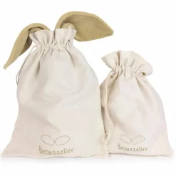 Peluche lapin nid d'ange vert céladon (20 cm)