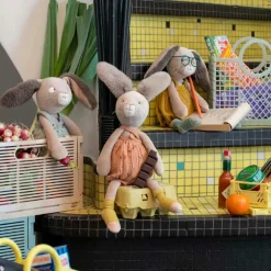 Peluche lapin ocre Trois petits lapins (38 cm)