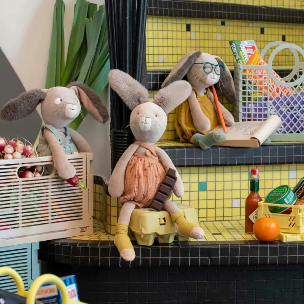 Peluche lapin ocre Trois petits lapins (38 cm)