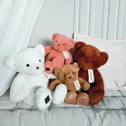 Peluche le Nounours rose praline (28 cm)