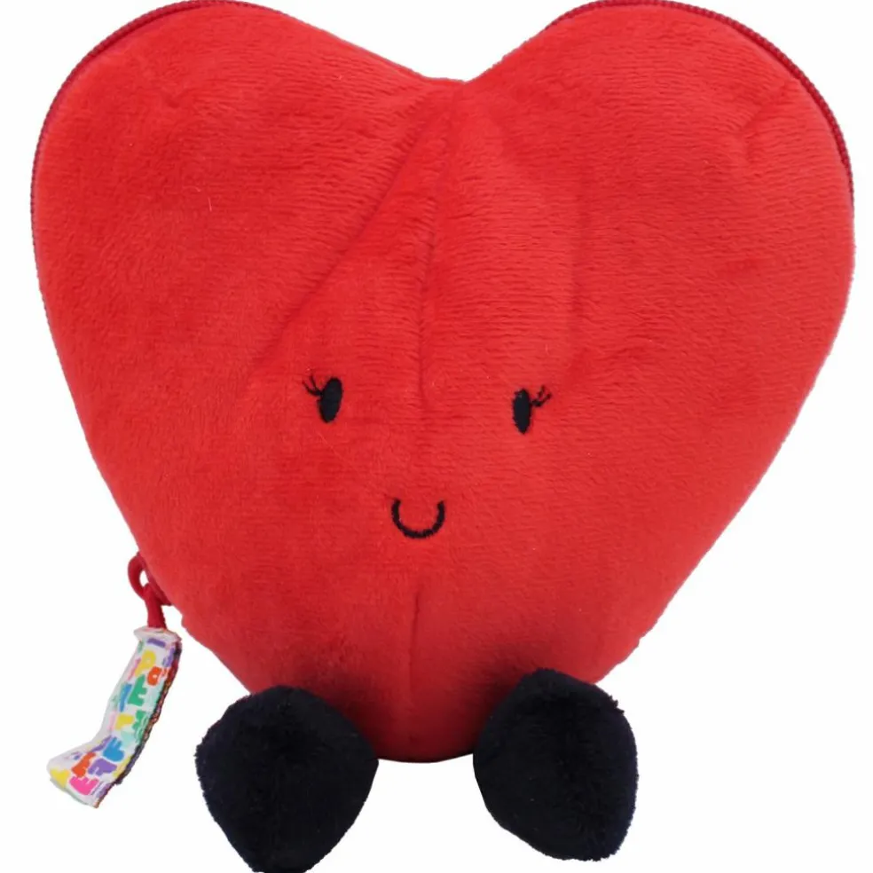 Peluche Les Flipetz Cœur et Fleur Rouge Coquelicot