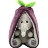 Peluche Les Flipetz Velvet l'éléphant-aubergine