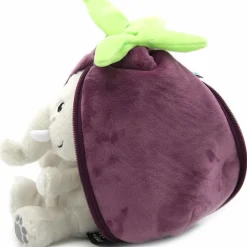 Peluche Les Flipetz Velvet l'éléphant-aubergine