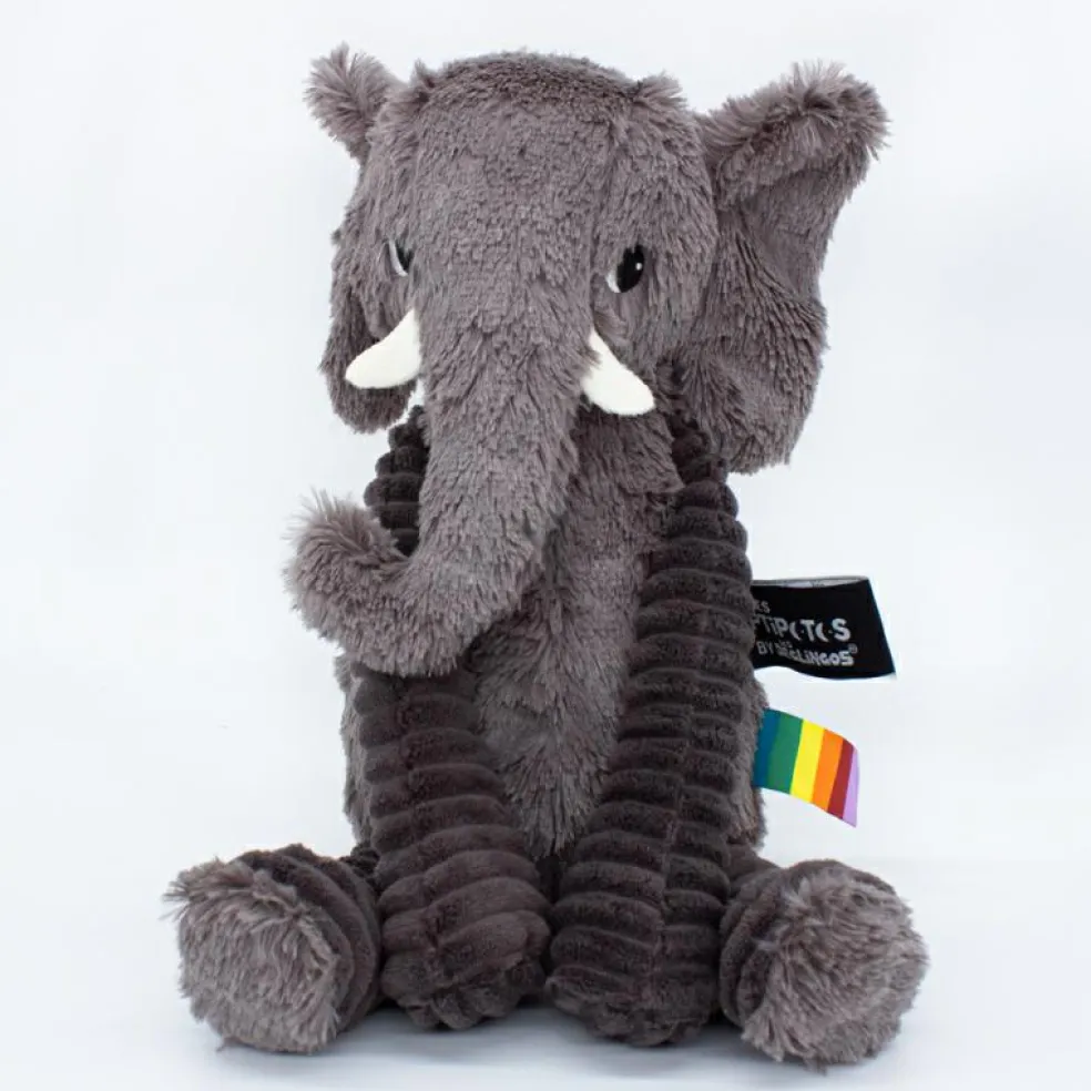 Peluche Les Ptipotos Dimoitou l'éléphant gris (35 cm)