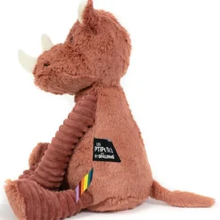 Peluche Les Ptipotos Grobisou le rhinocéros terracotta (26 cm)